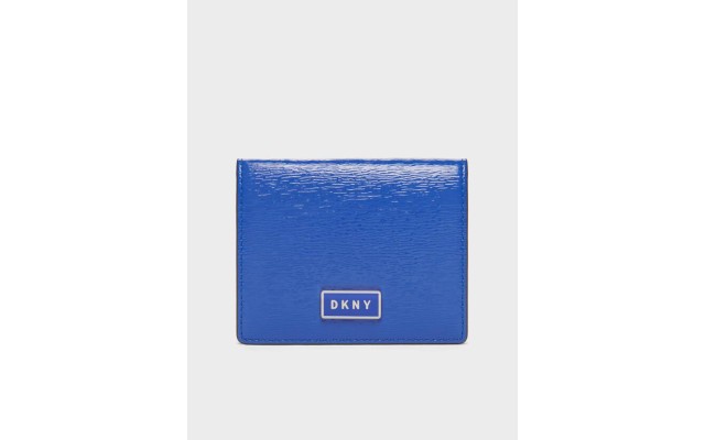  Gigi Leather Flat Wallet, Blue