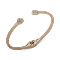 DKNY Gold-Tone Pavé Disc Cuff Bracelet