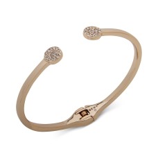 DKNY Gold-Tone Pavé Disc Cuff Bracelet