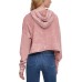  Jeans Juniors Acid Wash Hoodie Dusty (Pink, Small)