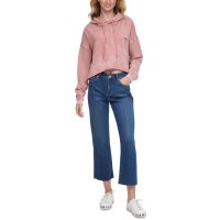 Dkny Jeans Juniors Acid Wash Hoodie Dusty (Pink, Small)