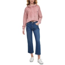 Dkny Jeans Juniors Acid Wash Hoodie Dusty (Pink, Small)