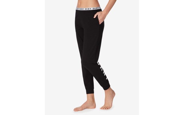  Knit Jogger Pajama Pants (Black, X-Large)
