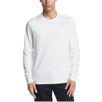 DKNY Men Shadow Stripe T-Shirts, White, X-Large