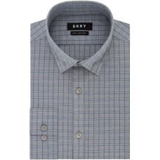 DKNY Men's Dress Shirt Slim Fit Stretch Print