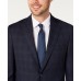  Men’s Modern-Fit Stretch Navy Windowpane Suit Separate Jacket