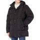  Men’s Patrick Quilted Water Resistant Hooded City Full Length Parka Jackets, Black, X-Large