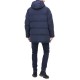  Men’s Patrick Quilted Water Resistant Hooded City Full Length Parka Jackets, Navy, Large