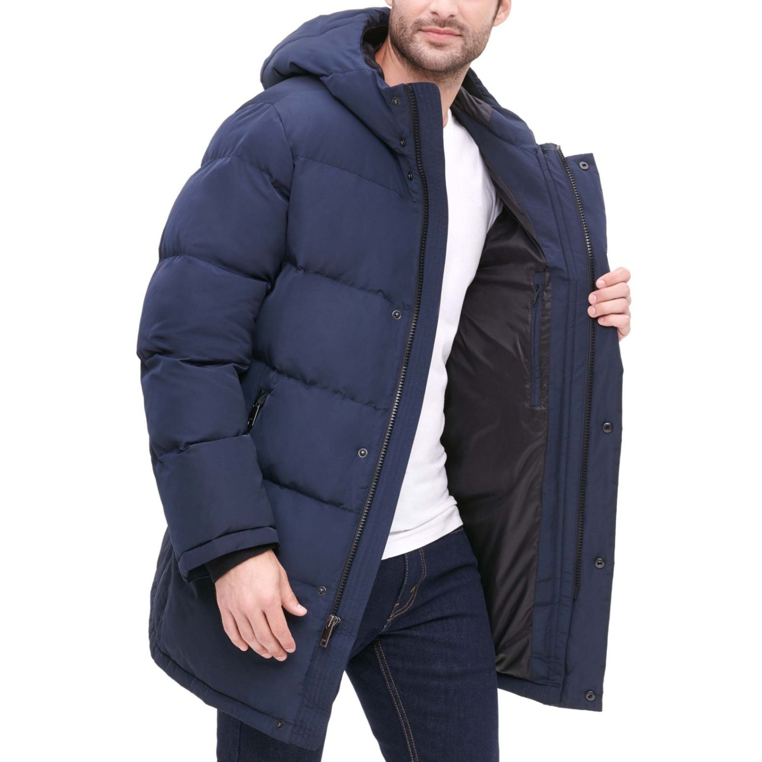 dkny navy parka