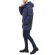  Men’s Patrick Quilted Water Resistant Hooded City Full Length Parka Jackets, Navy, Large