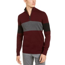Dkny Men’s Quarter-Zip Sweatshirt, Purple, S