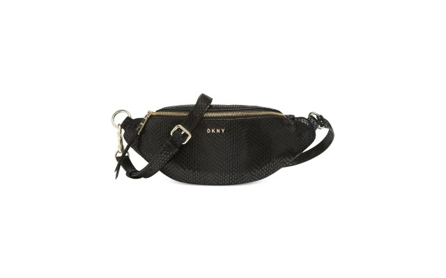  Sally Leather Belt Bag, Black, Large