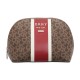  Whitney Logo Cosmetic Pouch, Brown/Red
