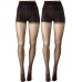  Women’s 2 Pack Control-Top Sheer Tights (Black, Medium)