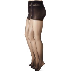 DKNY Women’s 2 Pack Control-Top Sheer Tights (Black, Medium)