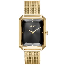 DKNY Women’s Cityspire Gold-Tone Stainless Steel Mesh Bracelet Watch 27x34mm