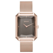 DKNY Women’s Cityspire Rose Gold-Tone Stainless Steel Mesh Bracelet Watch 27x34mm