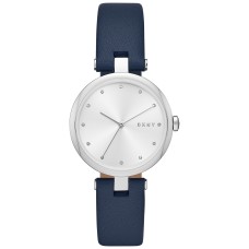 DKNY Women’s Eastside Navy Leather Strap Watch 34mm