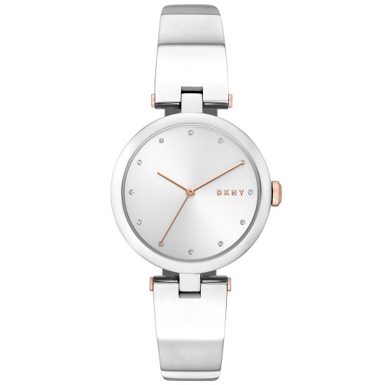  Women’s Eastside Stainless Steel Bangle Bracelet Watch (White)