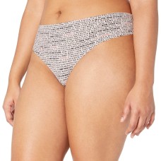 DKNY Women’s Litewear Cut Anywhere Logo Thong Underwear