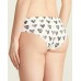  Women’s Litewear Cut Anywhere Logo Thong Underwear, White/Black, Small