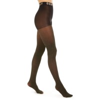 DKNY Women’s Lurex Ribbed Control Top Tights