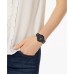  Women’s Modernist Patent Leather Strap Watch (Black)