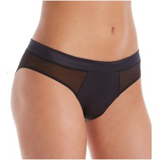 DKNY Women’s Satin Bikini Panty (Black, Small)