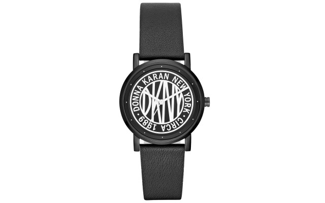  Women’s SoHo Black Leather Strap Watch NY2765