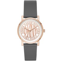 DKNY Women’s SoHo Gray Leather Strap Watch 34mm