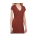  Women's Textured Midi V-Neck Knit Dress, Red, X-Large