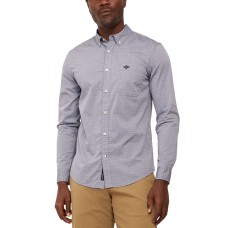 Dockers Men’s Alpha Icon Regular-Fit Supreme Flex Performance Stretch Poplin Shirt (Navy, Large)
