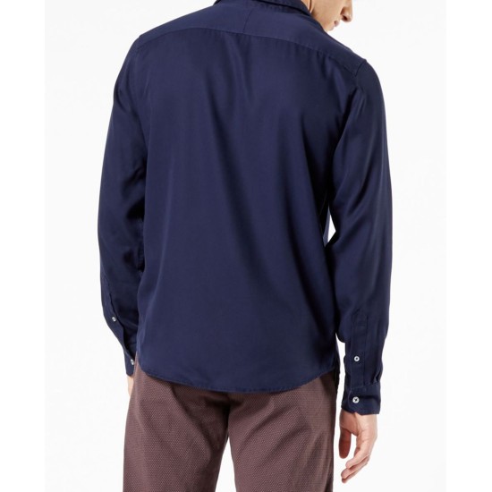  Men’s Alpha Regular-Fit Solid Shirt (Navy, XX-Large)