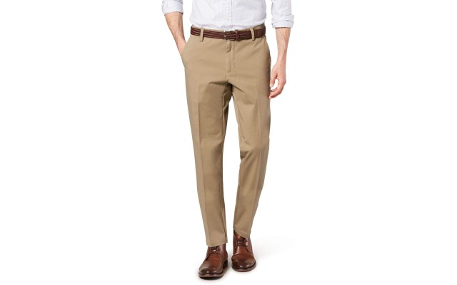  Men’s Big & Tall Workday Tapered Fit Smart 360 Flex Stretch Khakis, New British Khaki, 46x32