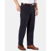  Men’s Relaxed Fit Easy Comfort Pants Pleated, Navy, 38W x 30L