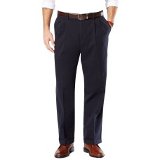 Dockers Men’s Relaxed Fit Easy Comfort Pants Pleated, Navy, 38W x 30L