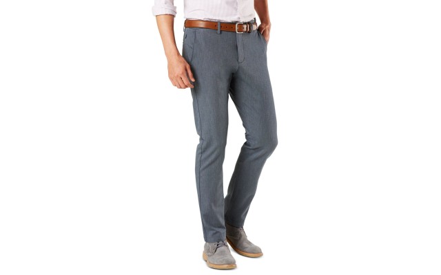  Men’s Slim-Fit Smart 360 Flex 4-Way Stretch Twill Chinos (Blue, 34×32)
