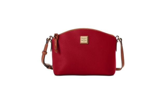  Pebble Leather Suki Crossbody, Wine