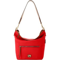 Dooney & Bourke Wayfarer Nylon Small Hobo Crossbody Handbag, Bright Red