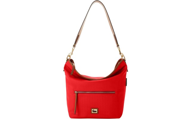 Dooney & Bourke Wayfarer Nylon Small Hobo Crossbody Handbag, Bright Red