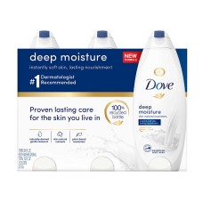 Dove 3 Pack of Moisturezer Body Wash Deep (3 x 24oz)