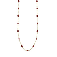 Downton Abbey 14K Gold-Dipped Red Beaded Necklace
