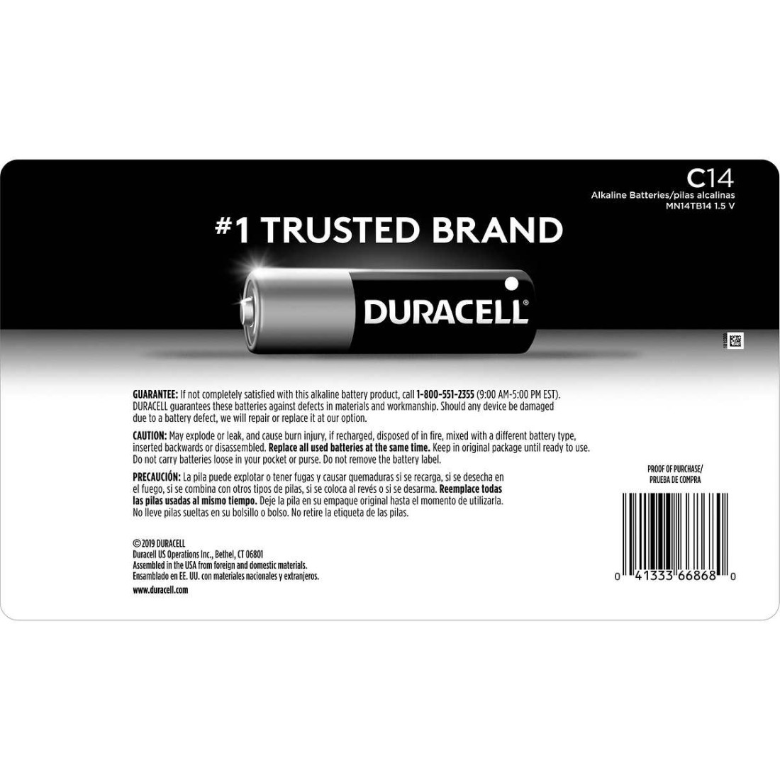 Duracell C Alkaline Batteries, 14-count