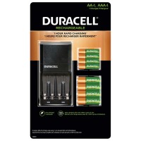 Duracell Ion Speed 4000 Rechargeable Battery Kit with 4 x AA Batteries and 4 x AAA Batteries