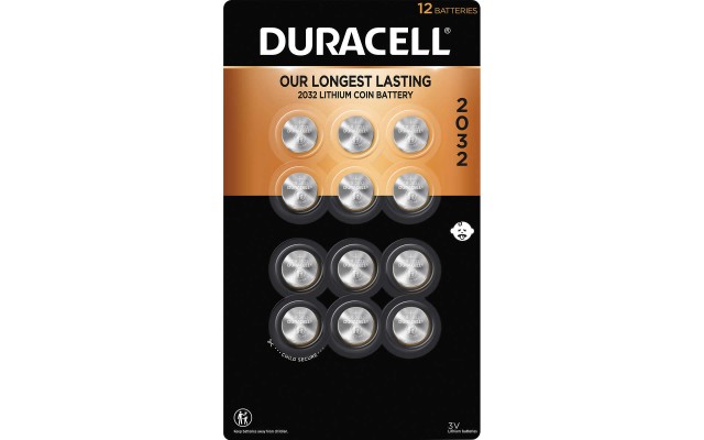  Lithium 2032 Coin Batteries, 12-count