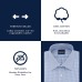  Men’s TALL FIT Non Iron Stretch Collar Stripe Dress Shirt (Periwinkle, 22X37-38)