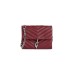 Edie Quilted Leather Crossbody Wallet (Purple, One Size)