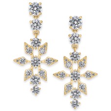 Eliot Danori Crystal Snowflake Drop Earrings (Gold)