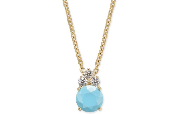  Danori Gold-Tone Stone & Crystal Pendant Necklace, 16″ + 1″ extender