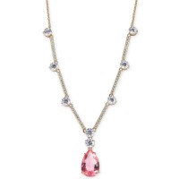 Eliot Danori Gold-Tone Crystal & Stone Statement Necklace, 16″ + 1″ Extender, Pink